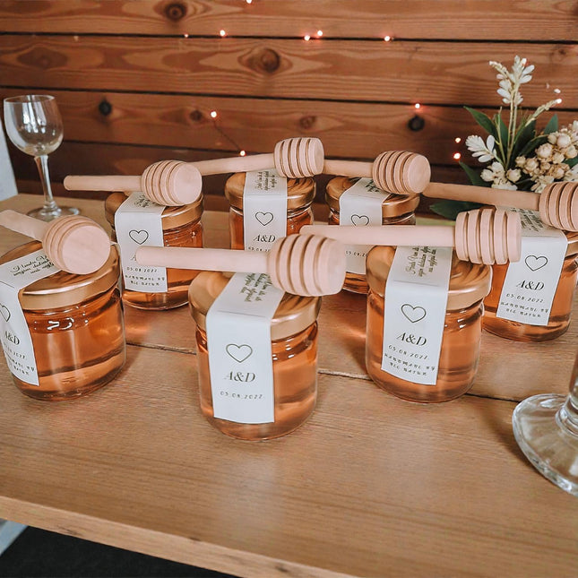 Elegantni vjenčani poklon zahvalnica od meda 40ml