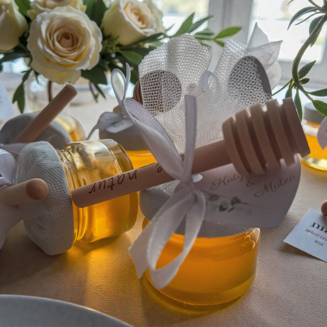 Vjenčani poklon zahvalnica od tila s medom 25 ml